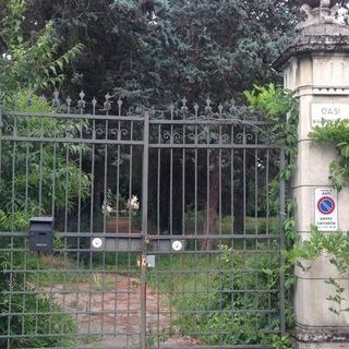 Il cancello dell'area Oasi dell'Immacolata