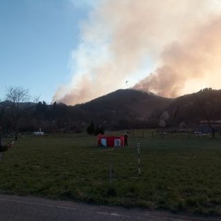 L'incendio di oggi in Valsesia