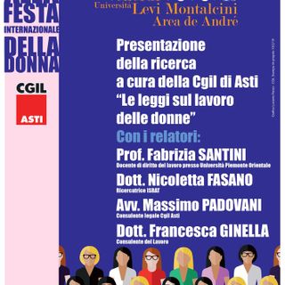Presentazione in Università per la ricerca “Le leggi sul lavoro delle donne”