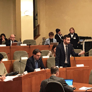 L'assessore Marnati nel corso del suo intervento