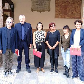 Foto di gruppo per i protagonisti della conferenza stampa di presentazione della Stagione