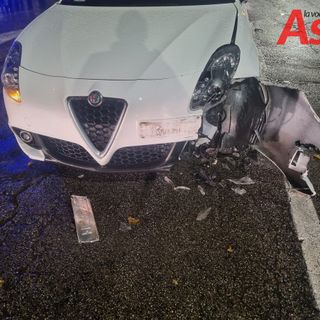 Viabilità ad una corsia in corso Dante per un incidente angolo via Brovardi