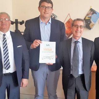 Pippione e Murgia con Alessandro Durando e il vice prefetto