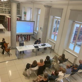 Un'immagine degli incontri di &quot;Vivo dunque penso&quot;