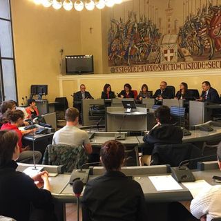 Un momento dell'incontro di questa mattina