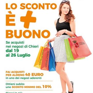 A Chieri parte l'iniziativa &quot;Lo sconto è + buono&quot; per rilanciare il commercio e i consumi