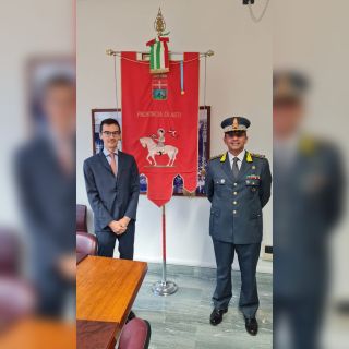 Il comandante della Guardia di Finanza di Asti, colonnello Antonio Garaglio ha incontrato il presidente della Porvincia