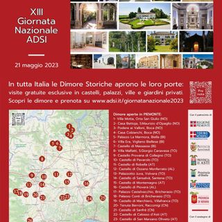 La locandina della Giornata Nazionale delle Dimore Storiche ADSI (Associazione Dimore Storiche Italiane)