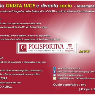 Avviata la campagna tesseramenti della Polisportiva CrAsti Sezione Fotografia