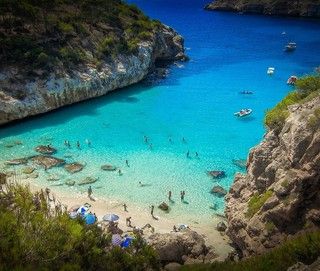 Veduta di una spiaggia di Maiorca