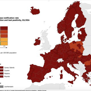 La mappa europea dei contagi