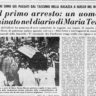 Sulle prime pagine dell'epoca. La vicenda della piccola astigiana ripresa da &quot;L'Avanti&quot; del 17 agosto 1969, tra i ritagli pubblicati dallo scrittore Alessandro Perissinotto col suo &quot;Il silenzio della collina&quot; (Mondadori)