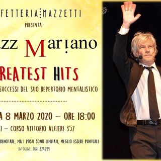 Lasciamoci "contagiare" da mistero e bellezza. Alla caffetteria Mazzetti domenica 8 marzo c'è il mentalista Mazz Mariano Lasciamoci "contagiare" da mistero e bellezza. Alla caffetteria Mazzetti domenica 8 marzo c'è il mentalista Mazz Mariano