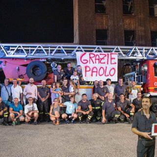 Vigili del fuoco di Asti, in pensione, dopo 38 anni, il capo reparto Paolo Tinelli
