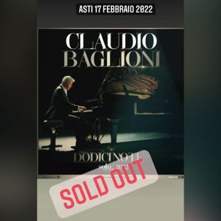 Locandina concerto Cladio Baglioni: biglietti già sold out