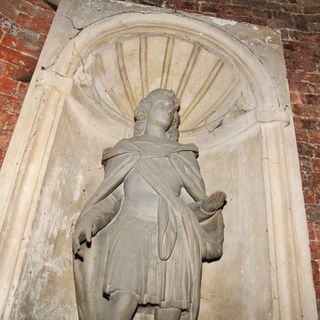 Statua di San Secondo del 1618 all'interno della Torre Rossa. Ph Merfephoto