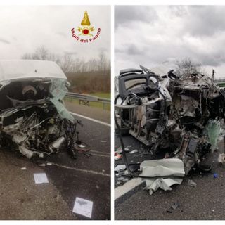 Il furgone guidato dalla giovane vittima dell'incidente