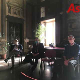Un momento della conferenza stampa di oggi