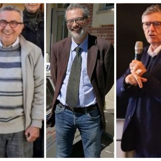 Nel montaggio, da sinistra a destra, Paolo Crivelli, Francesco Scalfari e Mario Sacco