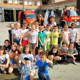 Alcune immagini relative la visita degli allievi della Cagni al Comando Provinciale Vigili del Fuoco