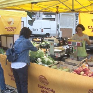 Il mercato contadino Coldiretti di piazza Statuto