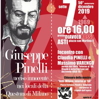 Al Diavolo Rosso &quot;Quella sera a Milano...&quot;, per ricordare Giuseppe Pinelli