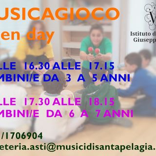 La locandina dell'Open Day dell'Istituto di Musica &quot;Giuseppe Verdi&quot; di Asti