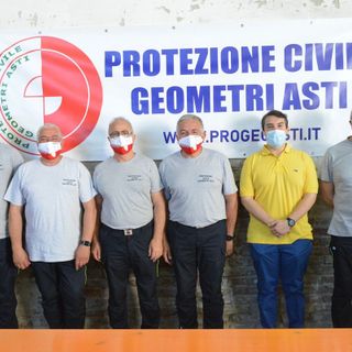 Da sinistra verso destra: Danilo Baggio, Massimo Monacò, Pasquale Attianese, Maurizio Monacò, Assessore Marco Bona e Salvatore &quot;Gianni&quot; Faita
