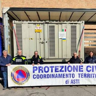 Il Coordinamento di protezione civile di Asti dona un generatore al Sermig
