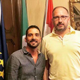 Il consigliere Paride Candelaresi con il sindaco Maurizio Rasero