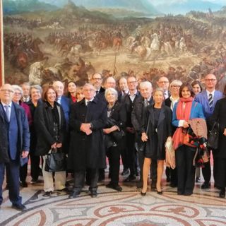 Il gruppo dei rotariani astigiani all’interno di Palazzo Carignano