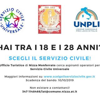 L'Ufficio Turistico di Nizza Monferrato cerca giovani per il Servizio civile