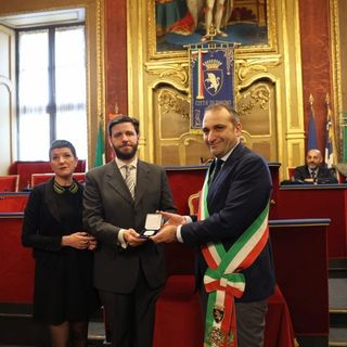 Alcune immagini della cerimonia che si è svolta ieri in municipio a Torino