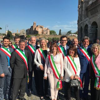 Il sindaco Balbo con i sindaci del Piemonte