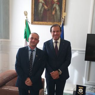 Enzo Tagliareni con il viceministro dell'Economia Maurizio Leo
