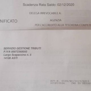 Ad Asti in distribuzione gli avvisi per la terza rata 2020 della Tari. Per il saldo vengono conteggiati i versamenti precedenti