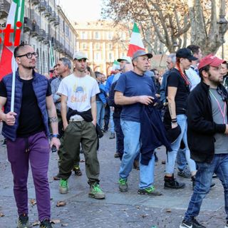 Un'immagine delle proteste ad Asti lo scorso 20 febbraio (Merphefoto)