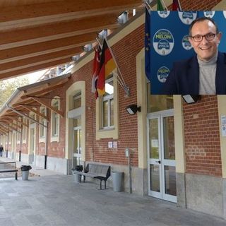 Il Polo Universitario di Asti con, nel riquadro, un'immagine d'archivio dell'On. Coppo