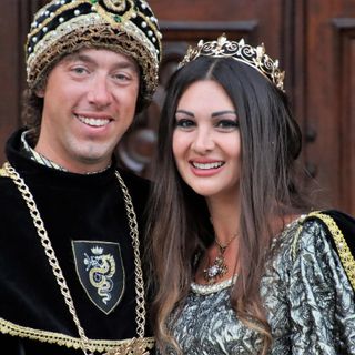 Milena al Palio di Asti con il fidanzato Jonny