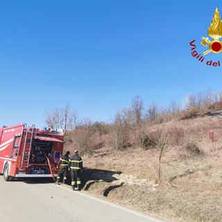 Immagine d'archivio di un incendio sterpaglie