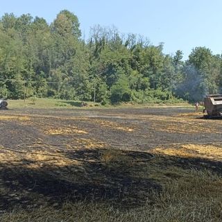Incendio sterpaglie a Castiglione rischia di allargarsi al bosco vicino. Pronto l'intervento dei vigili del fuoco