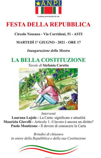 Locandina mostra "La Bella Costituzione" Locandina mostra "La Bella Costituzione"