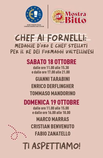 Morbegno celebra il Bitto, il re delle Alpi valtellinesi con gli chef di Euro-Toques