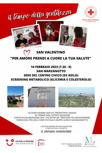 La locandina dell'iniziativa in programma il 14 febbraio a San Marzanotto La locandina dell'iniziativa in programma il 14 febbraio a San Marzanotto