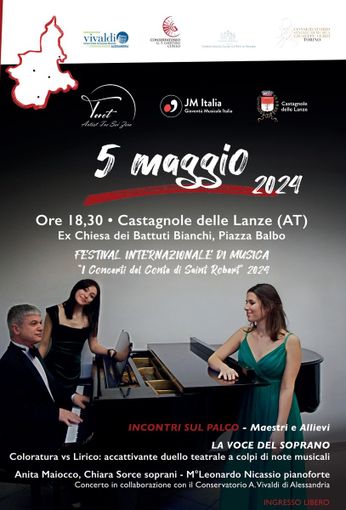 "Coloratura vs lirico" con La voce del soprano: un nuovo appuntamento con  “I Concerti del Conte di Saint Robert”