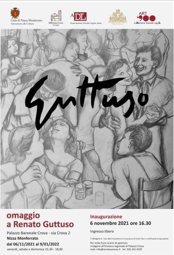 La locandina della mostra nicese con opere di Renato Guttuso