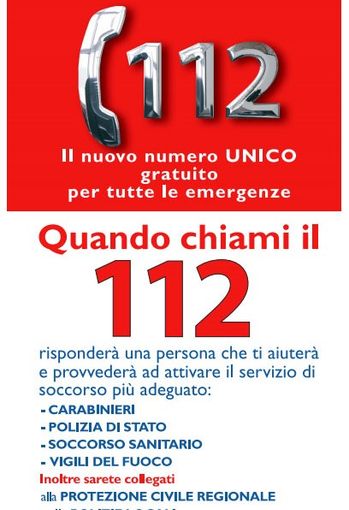 Numero Unico 112, migliorati i tempi di risposta Numero Unico 112, migliorati i tempi di risposta