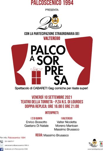 La locandina dello spettacolo in programma venerdì