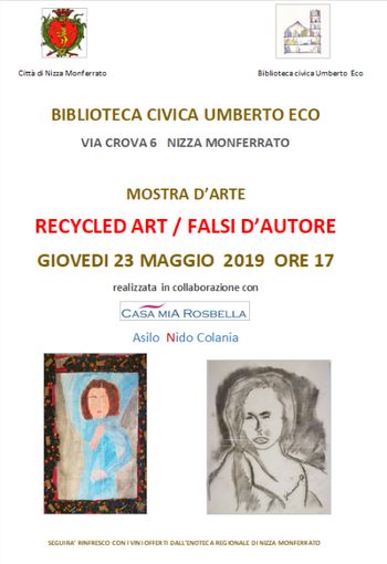 In mostra alla Biblioteca di Nizza Monferrato i “Falsi d’autore” creati dagli ospiti della casa di riposo Rosbella In mostra alla Biblioteca di Nizza Monferrato i “Falsi d’autore” creati dagli ospiti della casa di riposo Rosbella
