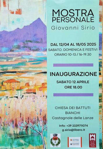 A Castagnole delle Lanze la personale dell’artista Giovanni Sirio